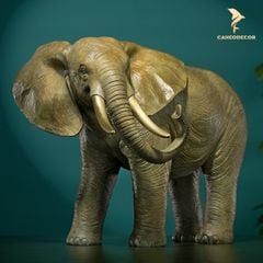 Tượng Đôi Voi Mẹ Con Bằng Đồng - Cao Cấp