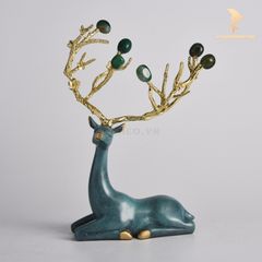 Trang Trí Để Bàn - Tượng Hươu Xanh Trường Thọ