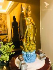 Tượng Quan Thế Âm Chắp Tay Bằng Đồng