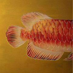 Tranh Đồng Điêu Khắc Thủ Công Cá Chép Rồng