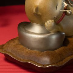 Tượng Đồng Mèo Thần Tài - Mèo Tài Lộc