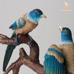 Tượng Đồng Đôi Chim Hỷ Tước - Hỉ Thước Đăng Mai - Cao Cấp