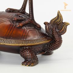 Tượng Hạc Đứng Lưng Rùa Bằng Đồng