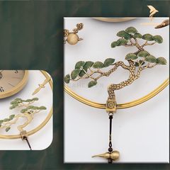Đồng Hồ Treo Tường Cây Xanh Bằng Đồng