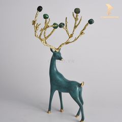Trang Trí Để Bàn - Tượng Hươu Xanh Trường Thọ