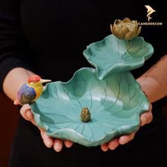 Đế Đốt Trầm Lá Sen Bằng Đồng Cao Cấp