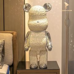 Tượng Gấu Mô Hình Bearbrick Ngọc Trai 80cm