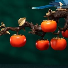 Đôi Chim Đậu Cành Hồng Bằng Đồng - Cao Cấp