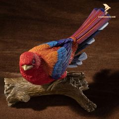 Chim Nuốc Đầu Đỏ Bằng Đồng - BST Tượng Chim 