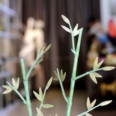 Tượng Tiểu Cảnh Đôi Chim Cành Trúc Bằng Đồng