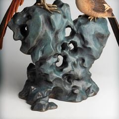 Tượng Đồng Đôi Chim Trĩ Vàng - Cao Cấp