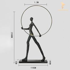 Tượng Đèn Trang Trí - Người Giữ Đèn Tròn