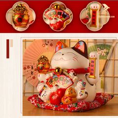 Mèo Thần Tài Vẫy Tay - Kim Tiền Phát Tài (25cm)