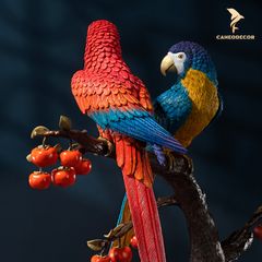 Đôi Vẹt Đậu Cây Hồng Bằng Đồng - Cao Cấp