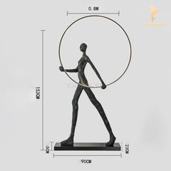 Tượng Đèn Trang Trí - Người Giữ Đèn Tròn