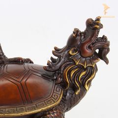 Tượng Hạc Đứng Lưng Rùa Bằng Đồng