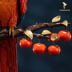 Đôi Vẹt Đậu Cây Hồng Bằng Đồng - Cao Cấp