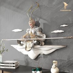 Tranh Phù Điêu 3D Tôn Ngộ Không Ngồi Thiền - Tĩnh Tại