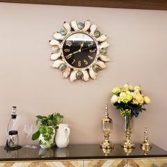 Đồng Hồ Trang Trí Khảm Trai Tròn Cao cấp