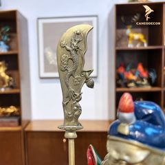 Tượng Quan Công Cầm Đao Bằng Đồng - Uy Nghi Trấn Trạch