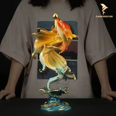 Tượng Cá Chép Ngậm Ngọc Bằng Đồng