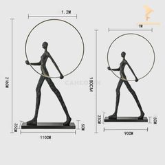 Tượng Đèn Trang Trí - Người Giữ Đèn Tròn