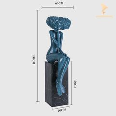 Tượng Mô Hình Trang Trí - Cô Gái Tóc Xù