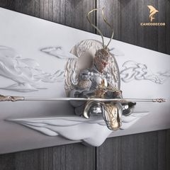 Tranh Phù Điêu 3D Tôn Ngộ Không Ngồi Thiền - Đấu Chiến Thắng Phật