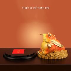 Tượng Phong Thuỷ Thiềm Thừ Cóc Ba Chân Ngậm Tiền Bằng Đồng