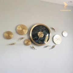 Đồng Hồ Treo Tường Sen Cá Bằng Đồng - Kim Trôi | Cá Heo Decor