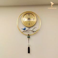 Đồng Hồ Treo Tường Bằng Đồng - Hỷ Thước Kim Trôi