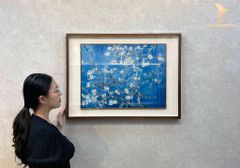 Tranh Đồng Hoa Hạnh Nhân Van Gogh - Xanh Lam Bích