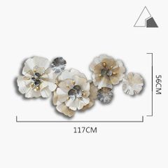 Tranh sắt hoa mai trắng - Decor treo tường