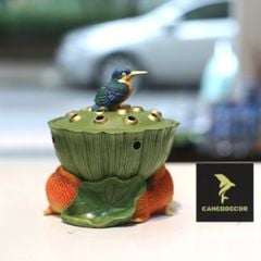 Lư Đồng Đốt Trầm Sen Cá
