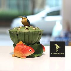 Lư Đồng Đốt Trầm Sen Cá