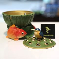 Lư Đồng Đốt Trầm Sen Cá