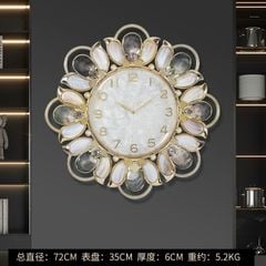 Đồng Hồ Treo Tường Trang Trí Khảm Trai Đính Đá Cao Cấp