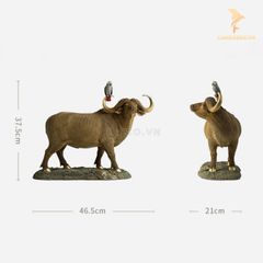 Trâu Đồng Chim Vẹt - Tượng Đồng Trang Trí Để Bàn