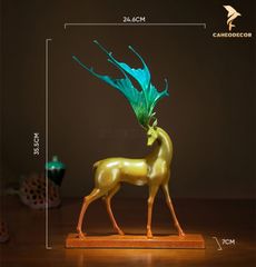 Tượng Hươu Sừng Nước Phong Cách Bằng Đồng - Cao Cấp