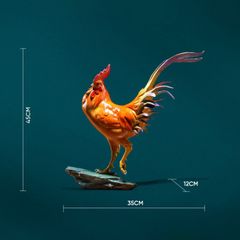 Tượng Gà Trống May Mắn Bằng Đồng - Cao Cấp