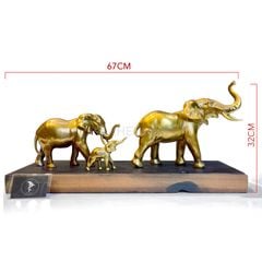 Tượng Gia Đình 3 Voi Bằng Đồng