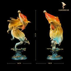 Tượng Cá Chép Ngậm Ngọc Bằng Đồng