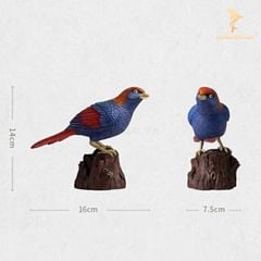 Tượng Chim Khướu Đuôi Đỏ Bằng Đồng - Trang Trí Để Bàn