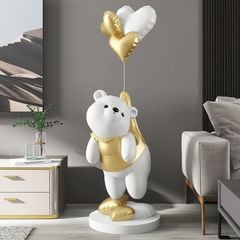 Mô Hình Trang Trí Sàn Gấu Trái Tim