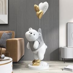 Mô Hình Trang Trí Sàn Gấu Trái Tim