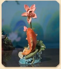Tượng Đồng Phong Thủy - Cá Chép Hoa Sen
