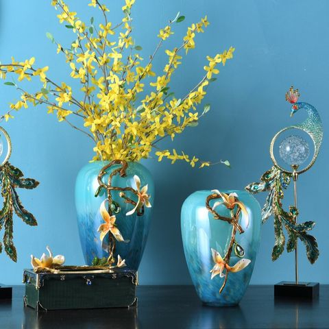 Trang Trí Để Bàn - Bình Ngân Hoa Thủy Tinh