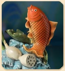Tượng Đồng Phong Thủy - Cá Chép Hoa Sen