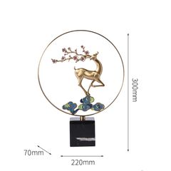 Trang Trí Để Bàn Hươu Trường Thọ Hoa Đào