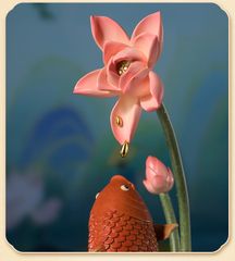 Tượng Đồng Phong Thủy - Cá Chép Hoa Sen